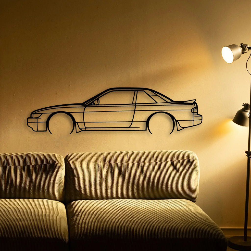Silvia S13 1990 Classic Silhouette Metal Wall Art - Tinvibe