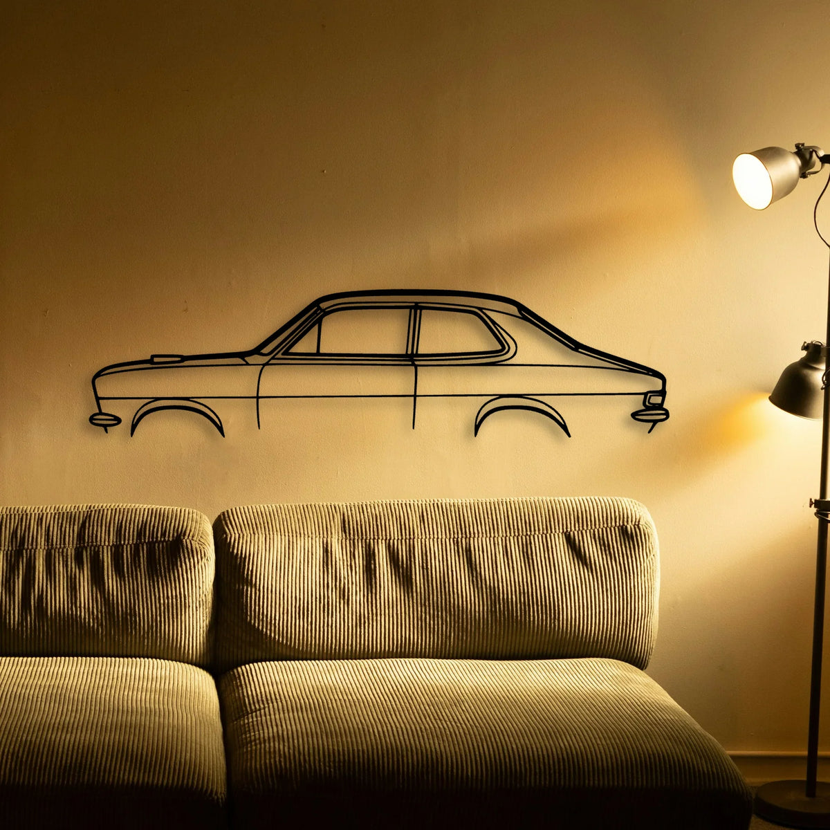 Torana Coupe 1973 Classic Silhouette Metal Wall Art - Tinvibe