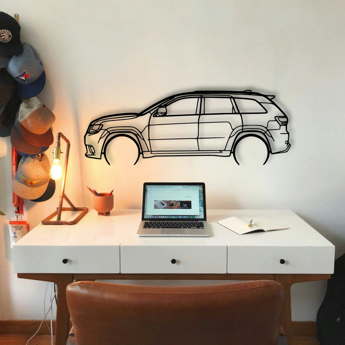 Trackhawk 2018 Classic Silhouette Metal Wall Art - Tinvibe
