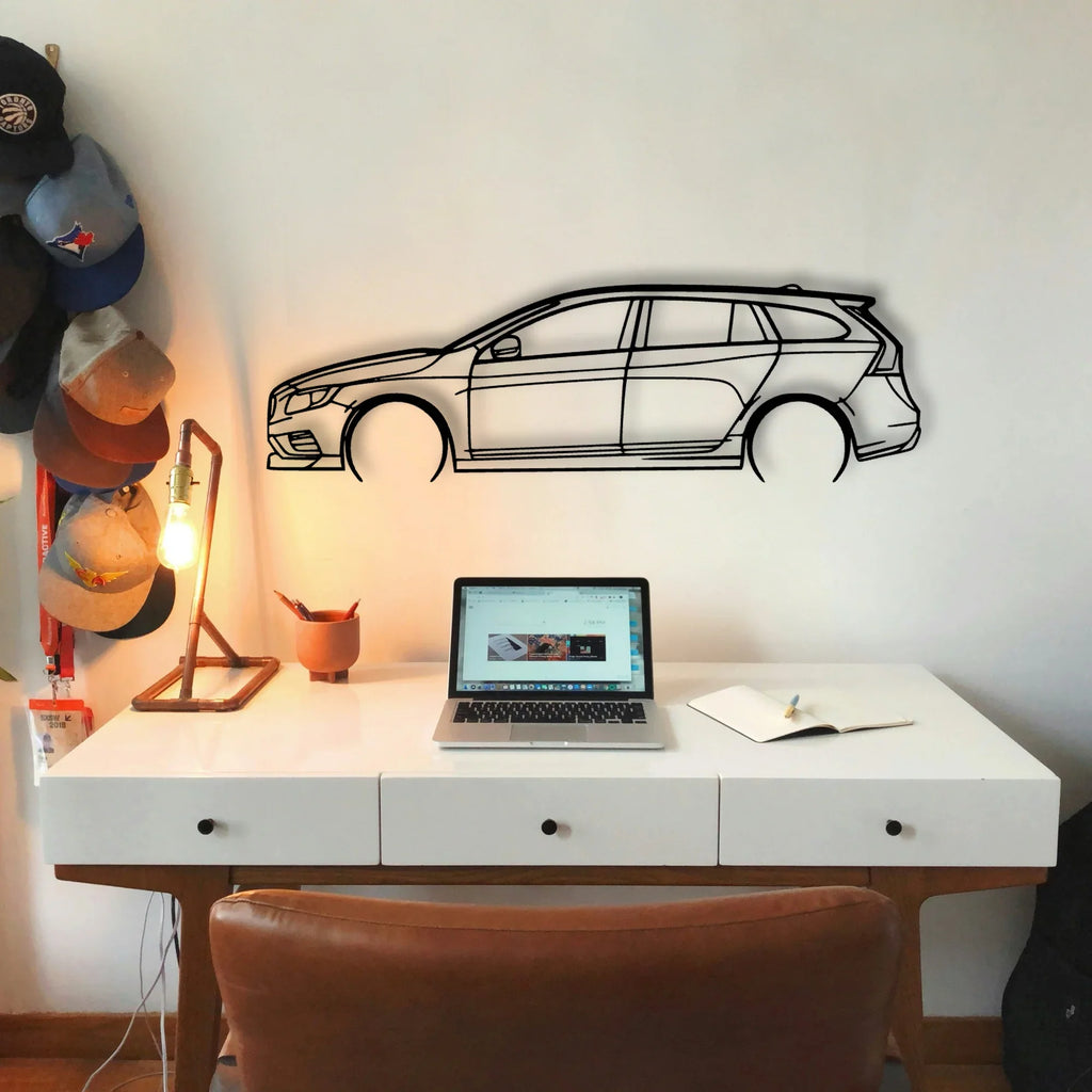 V60 Polestar Classic Silhouette Metal Wall Art - Tinvibe