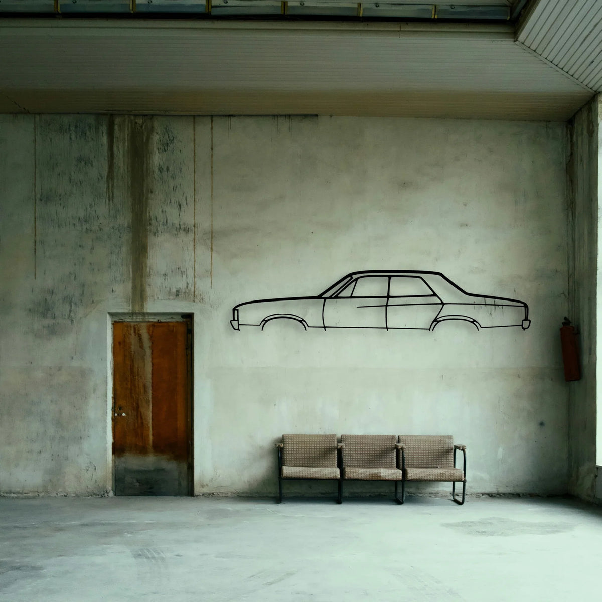 Valiant Pacer 1972 Classic Silhouette Metal Wall Art - Tinvibe
