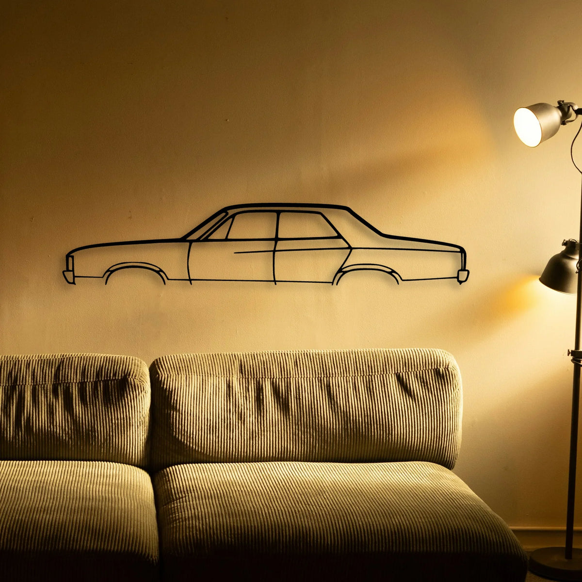Valiant Pacer 1972 Classic Silhouette Metal Wall Art - Tinvibe