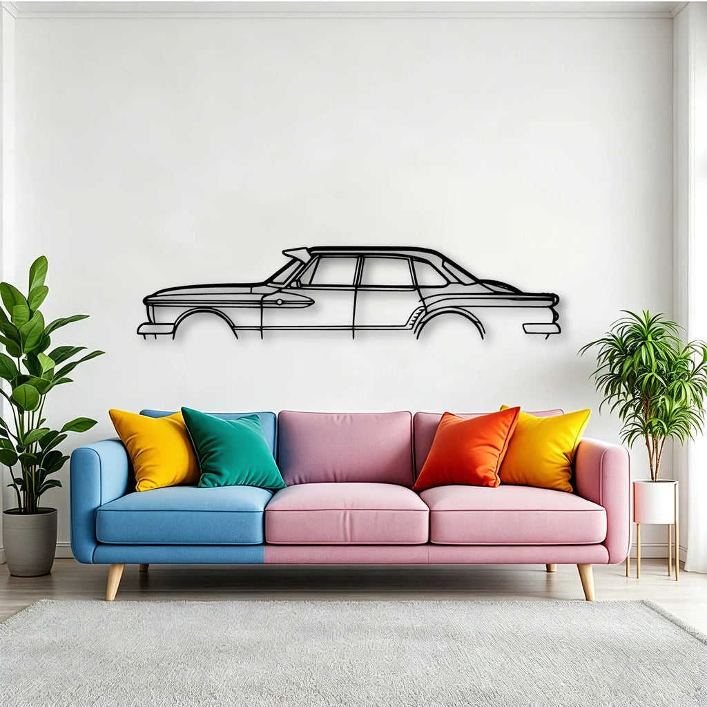 Valiant R 1962 Classic Silhouette Metal Wall Art - Tinvibe