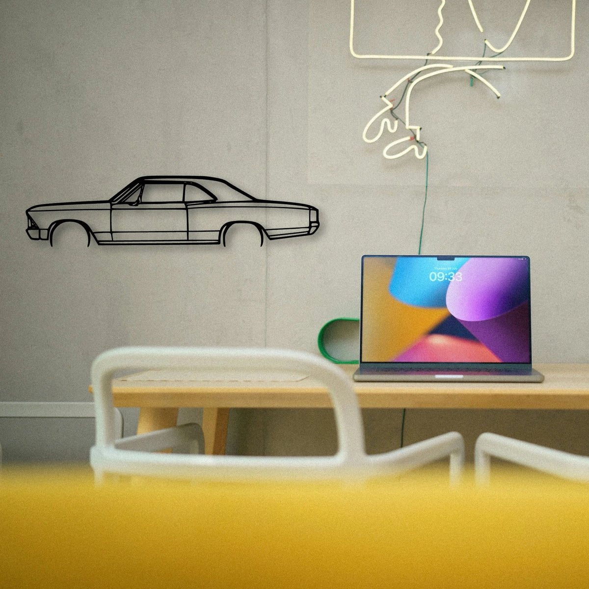 Velle SS 1966 Classic Silhouette Metal Wall Art - Tinvibe