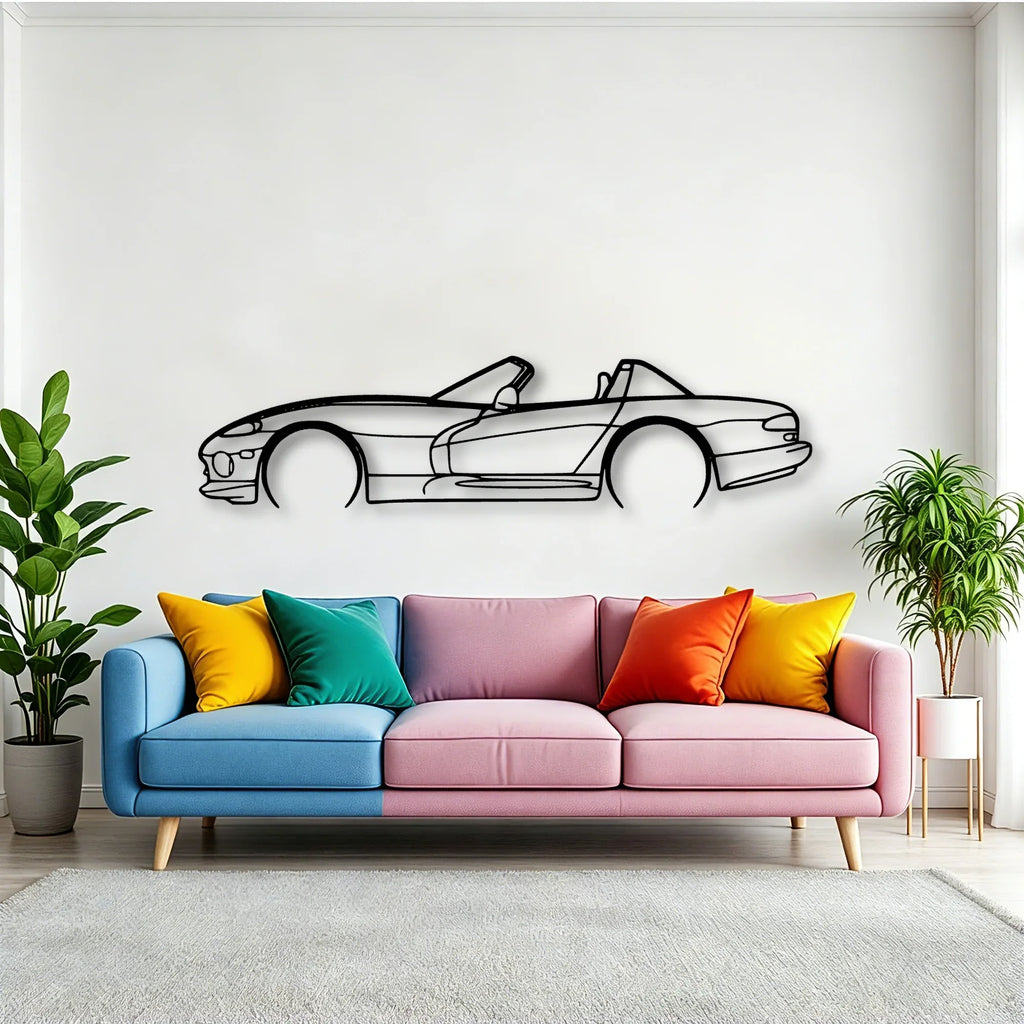 Viper RT 1999 Classic Silhouette Metal Wall Art - Tinvibe