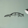WRX STI 2011 Classic Silhouette Metal Wall Art - Tinvibe