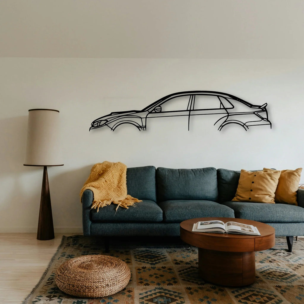 WRX STI 2011 Classic Silhouette Metal Wall Art - Tinvibe