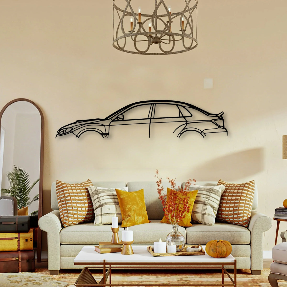 WRX STI 2011 Classic Silhouette Metal Wall Art - Tinvibe