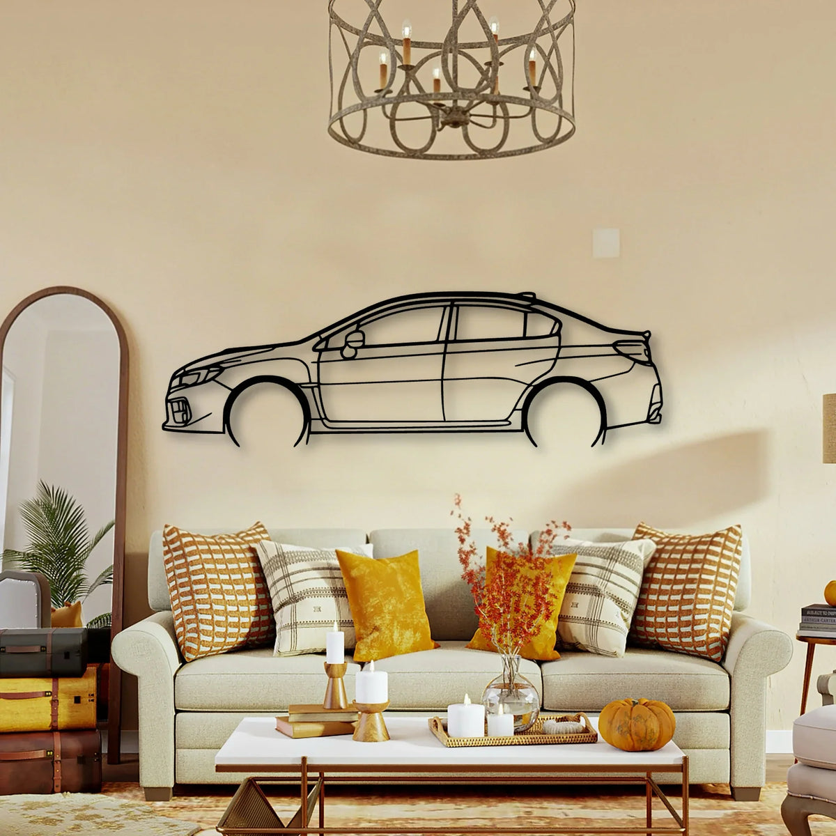 WRX STI 2018 2 Classic Silhouette Metal Wall Art - Tinvibe
