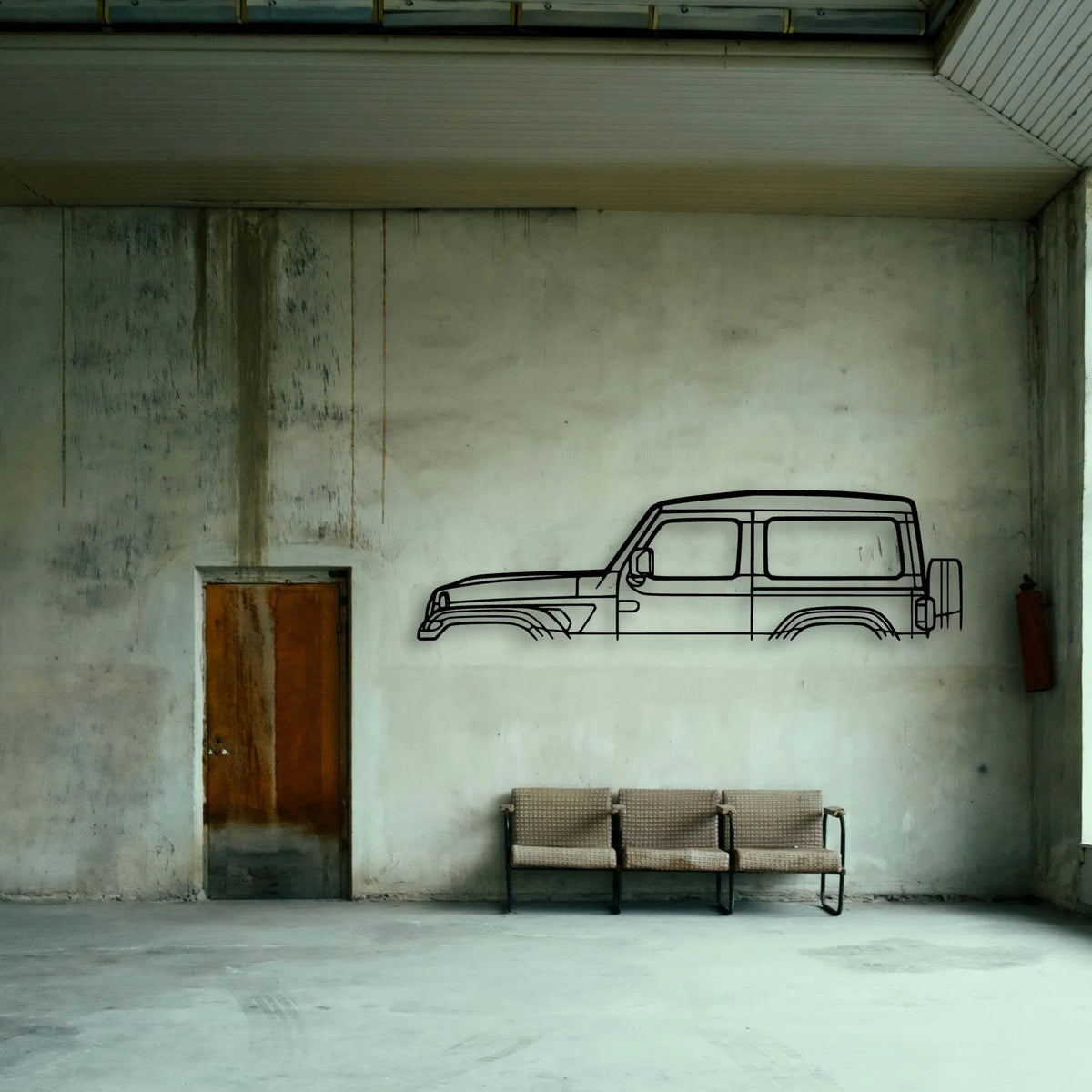 Wrangler JL 2020 Classic Silhouette Metal Wall Art - Tinvibe