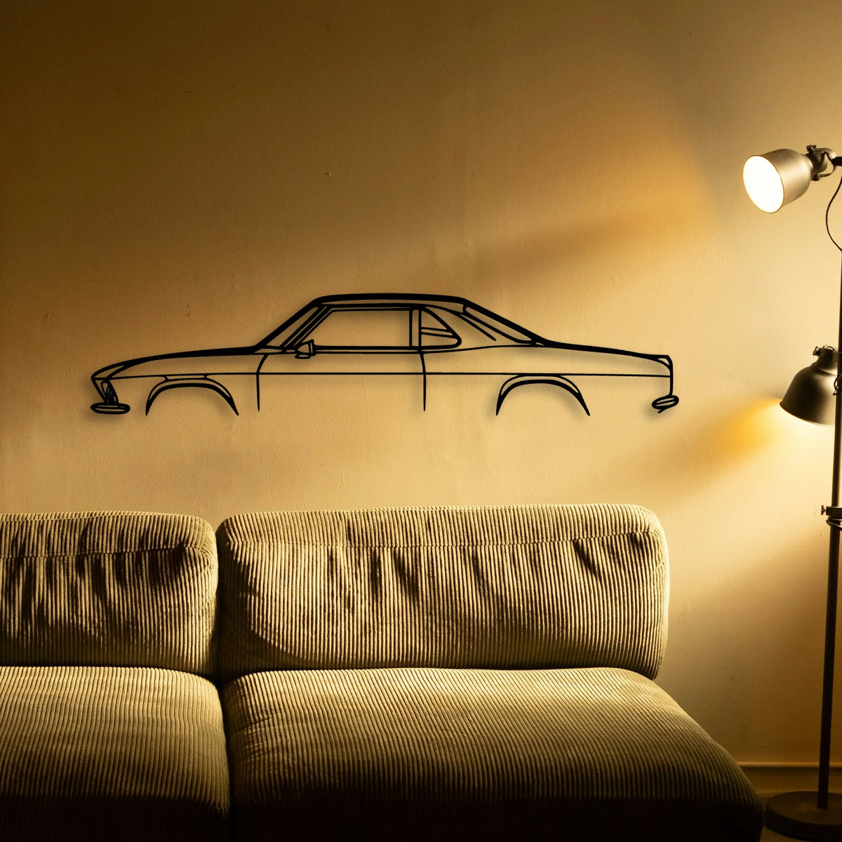 Yenko Stinger 1967 Classic Silhouette Metal Wall Art - Tinvibe