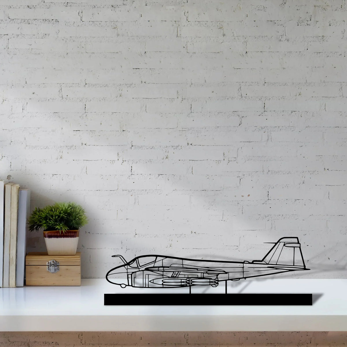 a-6-intruder-3 Silhouette Metal Art Stand - Tinvibe