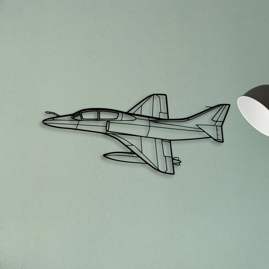 A23 24 Musketeer 4 Classic Aircraft Silhouette Metal Wall Art - Tinvibe