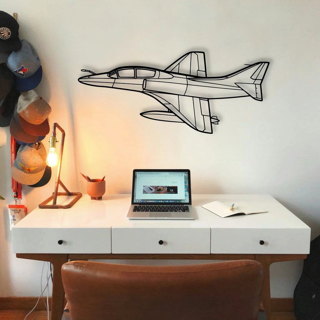 A23 24 Musketeer 4 Classic Aircraft Silhouette Metal Wall Art - Tinvibe