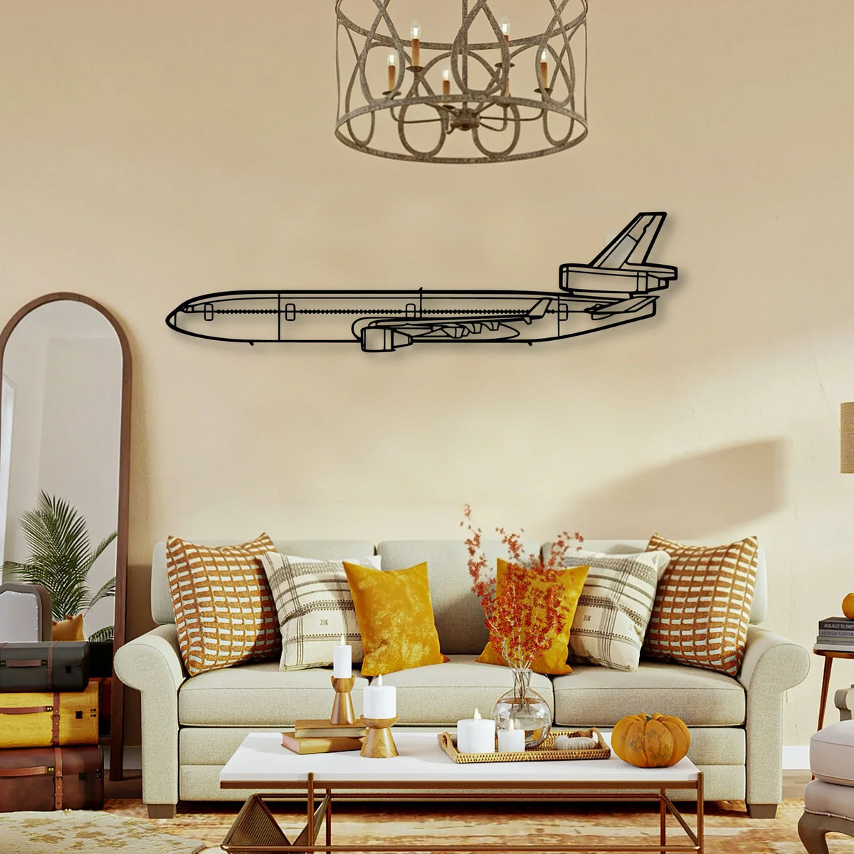 A23 24 Musketeer Classic Aircraft Silhouette Metal Wall Art - Tinvibe
