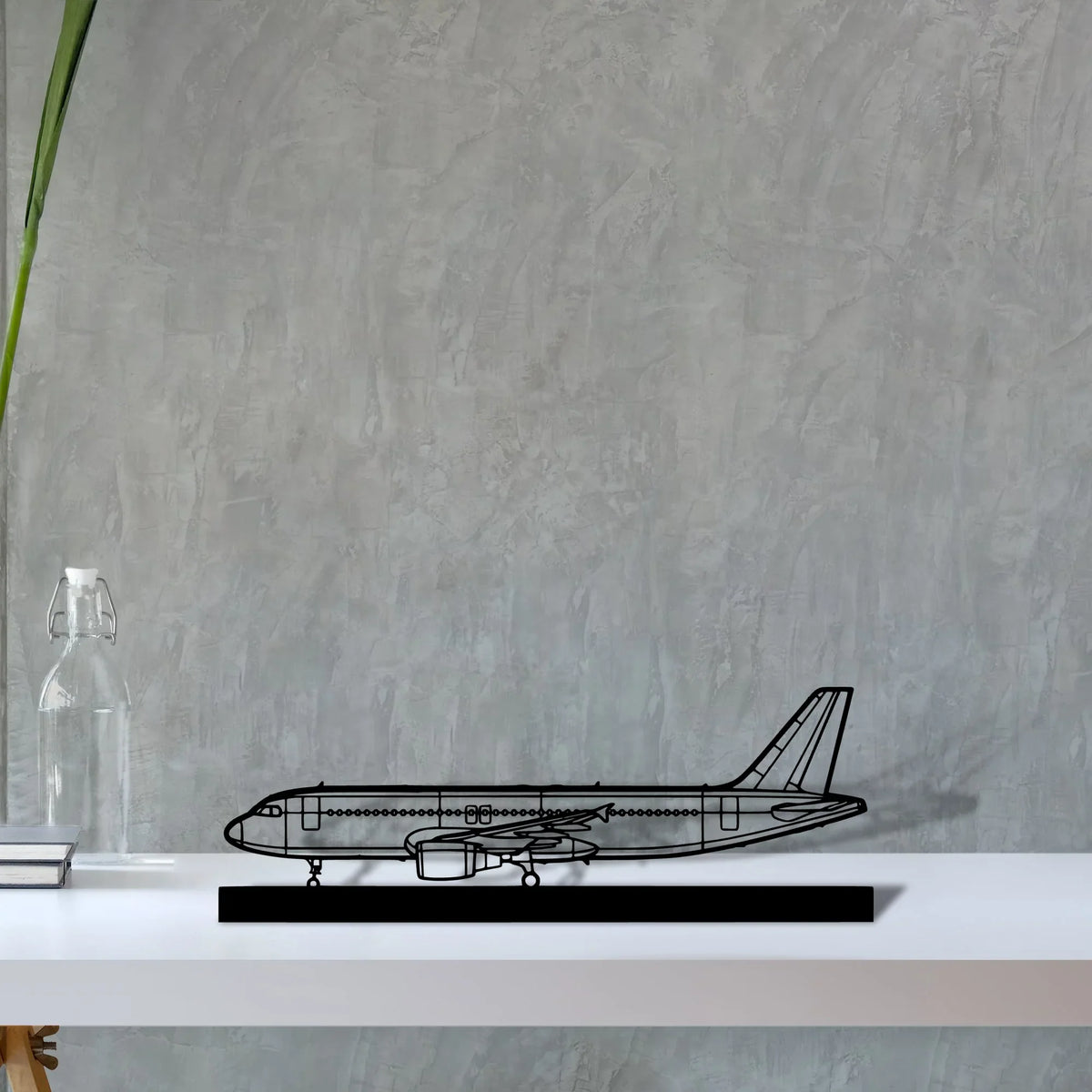 a320-cfm56 Silhouette Metal Art Stand - Tinvibe