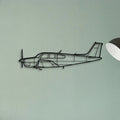 Bonanza F33A Classic Aircraft Silhouette Metal Wall Art - Tinvibe