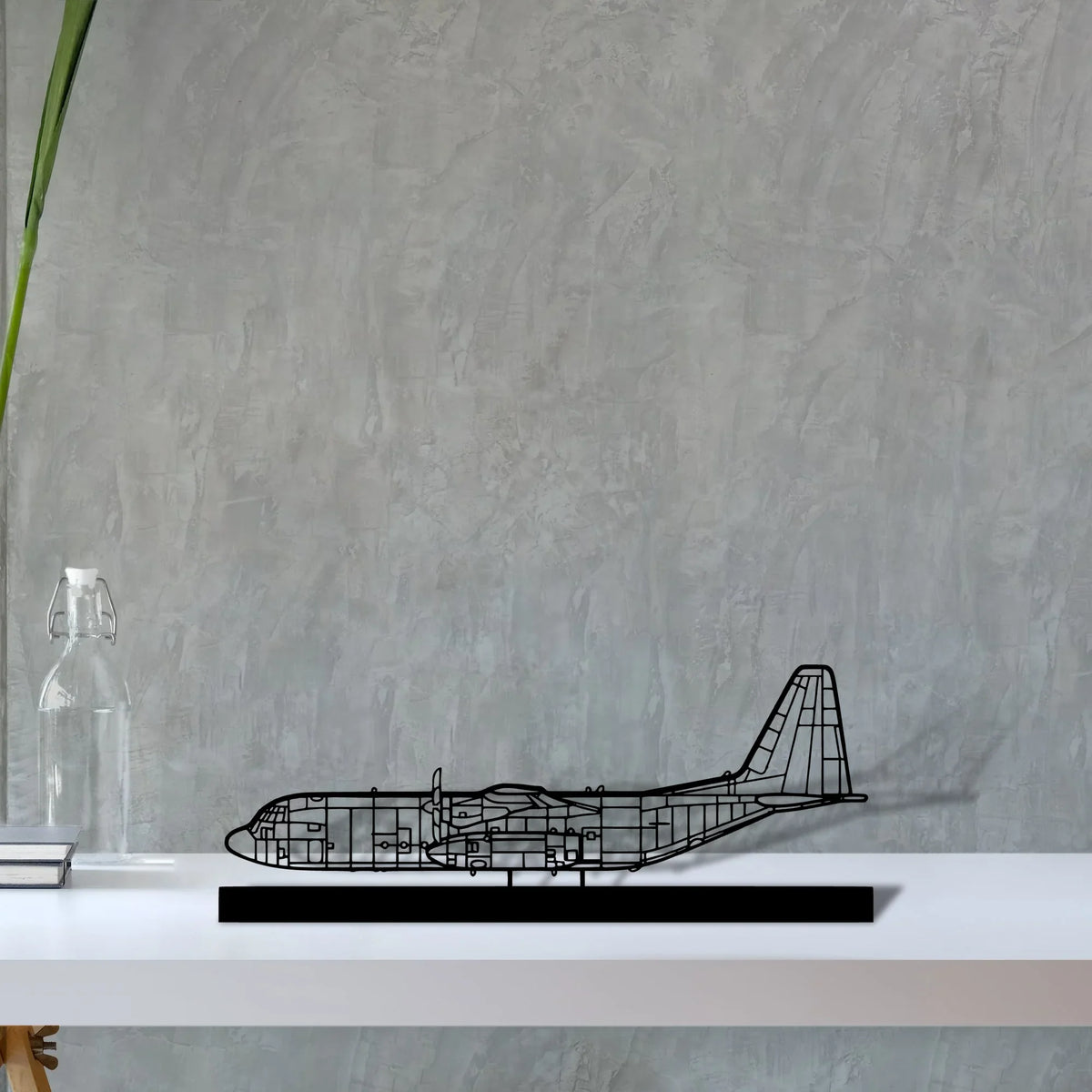 c-130 Silhouette Metal Art Stand - Tinvibe