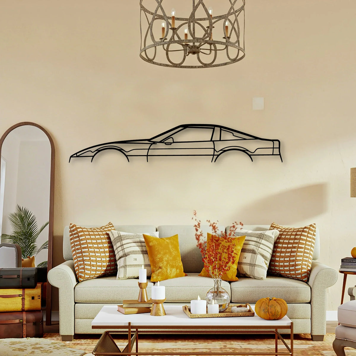 C4 2 Classic Silhouette Metal Wall Art - Tinvibe