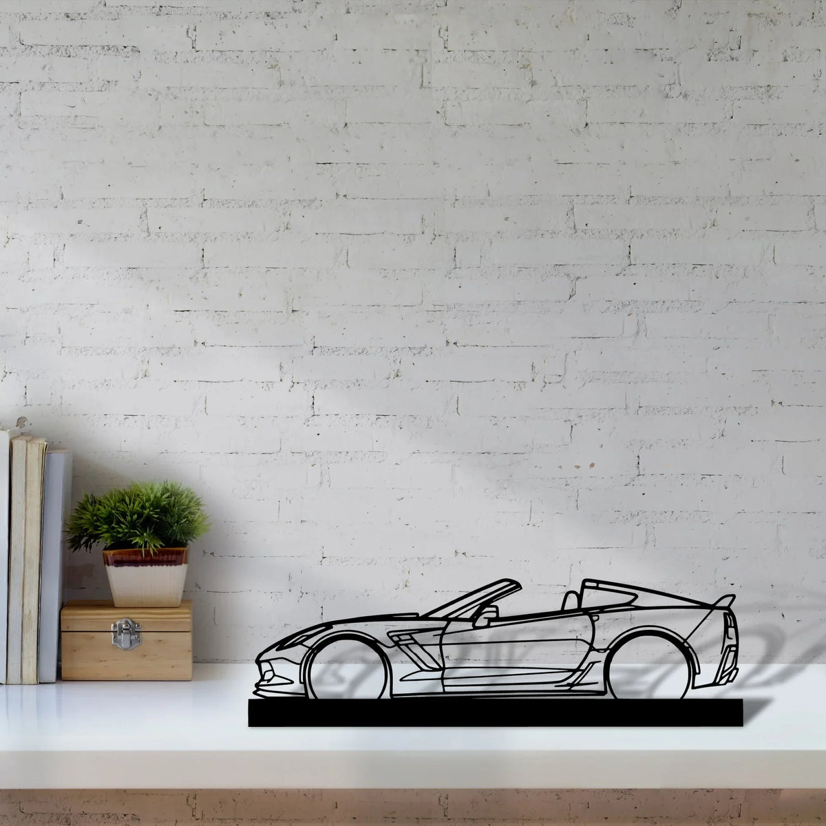 c7-z06-top-off Silhouette Metal Art Stand - Tinvibe