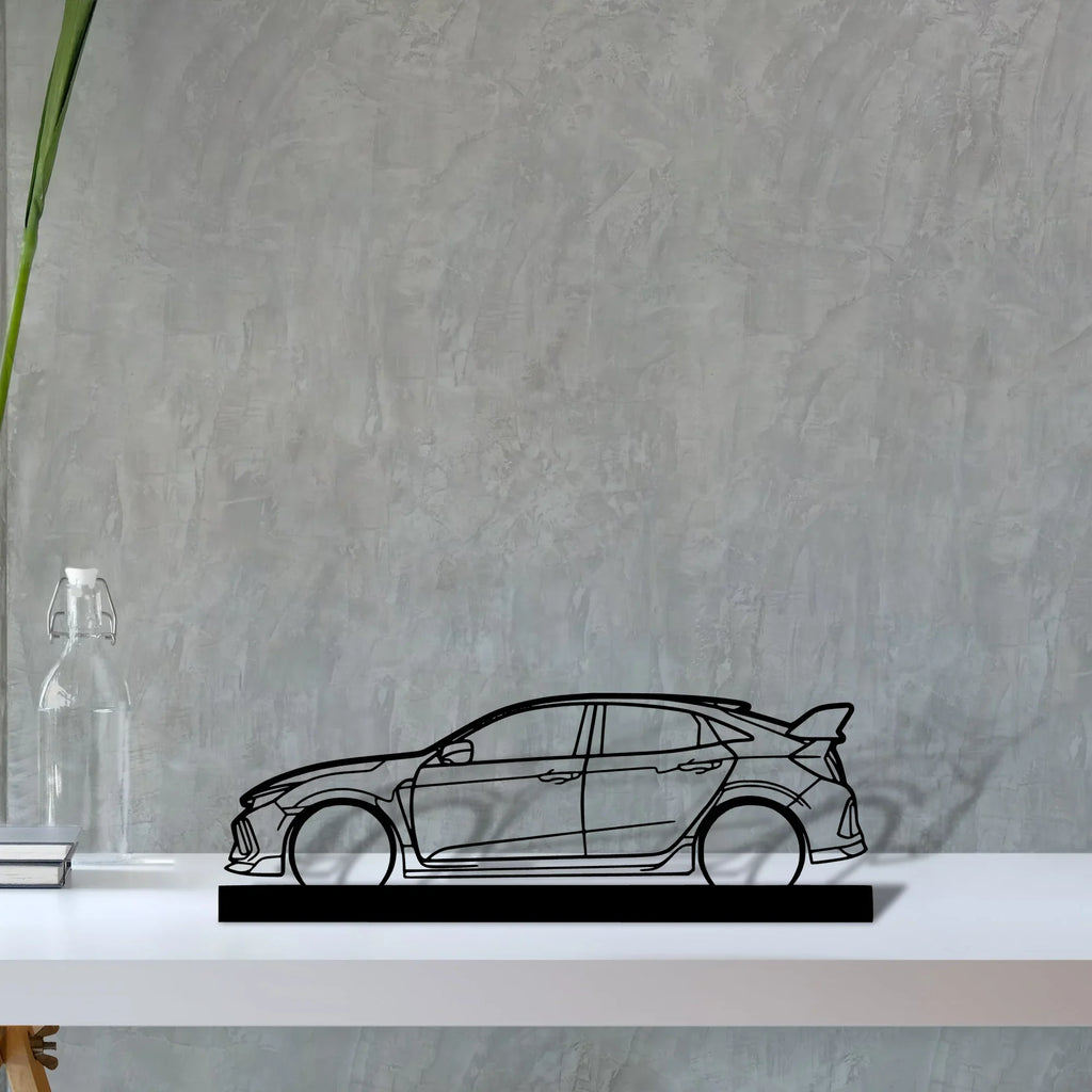 civic-type-r-fk8 Silhouette Metal Art Stand - Tinvibe