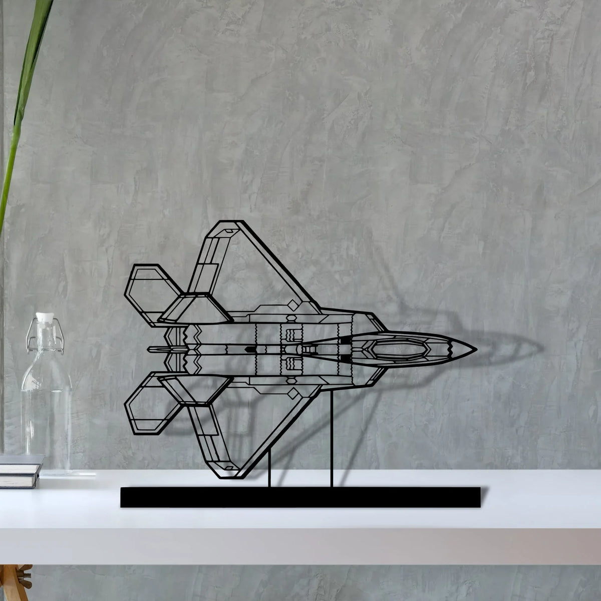 f-22-raptor-6 Silhouette Metal Art Stand - Tinvibe