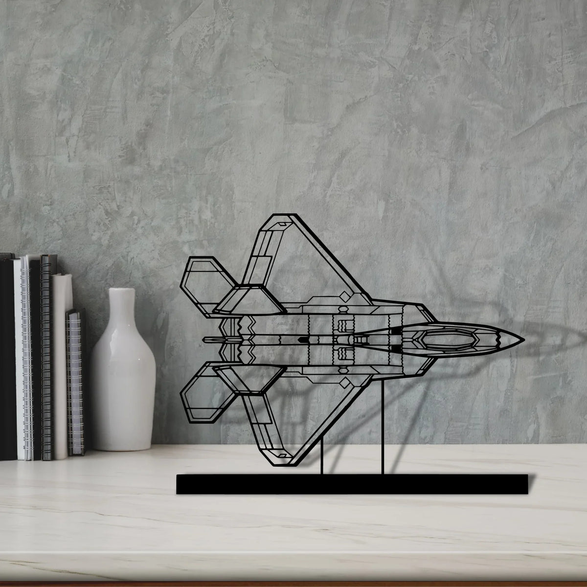 f-22-raptor-6 Silhouette Metal Art Stand - Tinvibe
