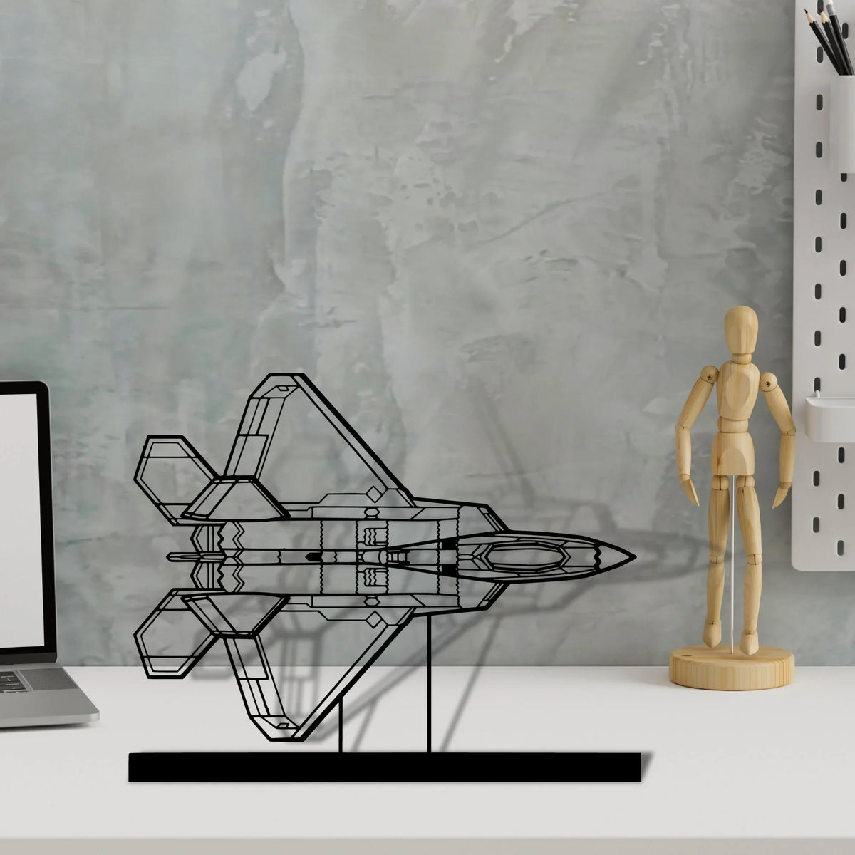 f-22-raptor-6 Silhouette Metal Art Stand - Tinvibe