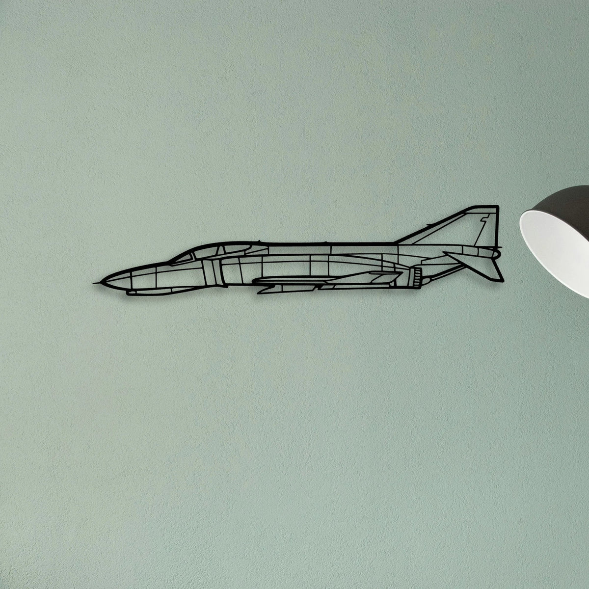 F 4C Phantom Ii Classic Aircraft Silhouette Metal Wall Art - Tinvibe
