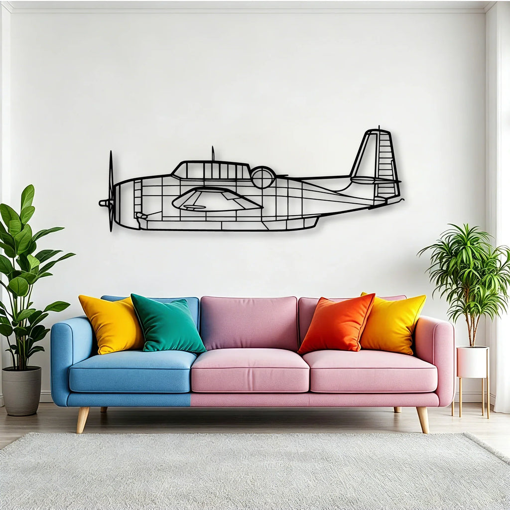 F 4C Phantom Classic Aircraft Silhouette Metal Wall Art - Tinvibe