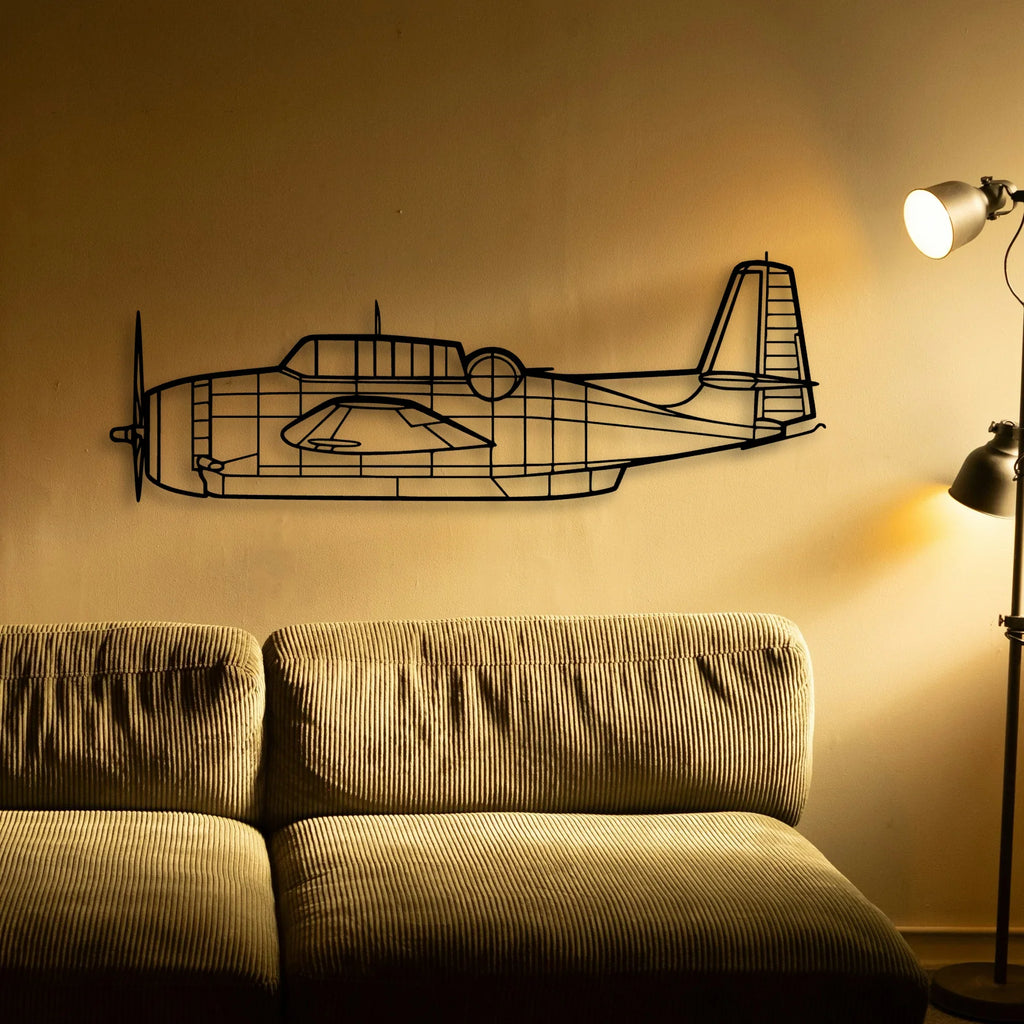F 4C Phantom Classic Aircraft Silhouette Metal Wall Art - Tinvibe