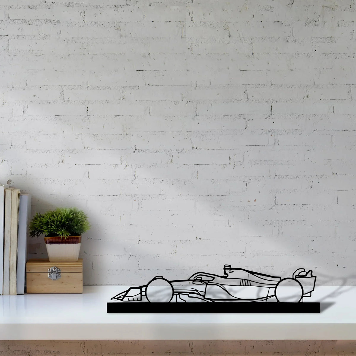 f1-2022-mercedes-2 Silhouette Metal Art Stand - Tinvibe