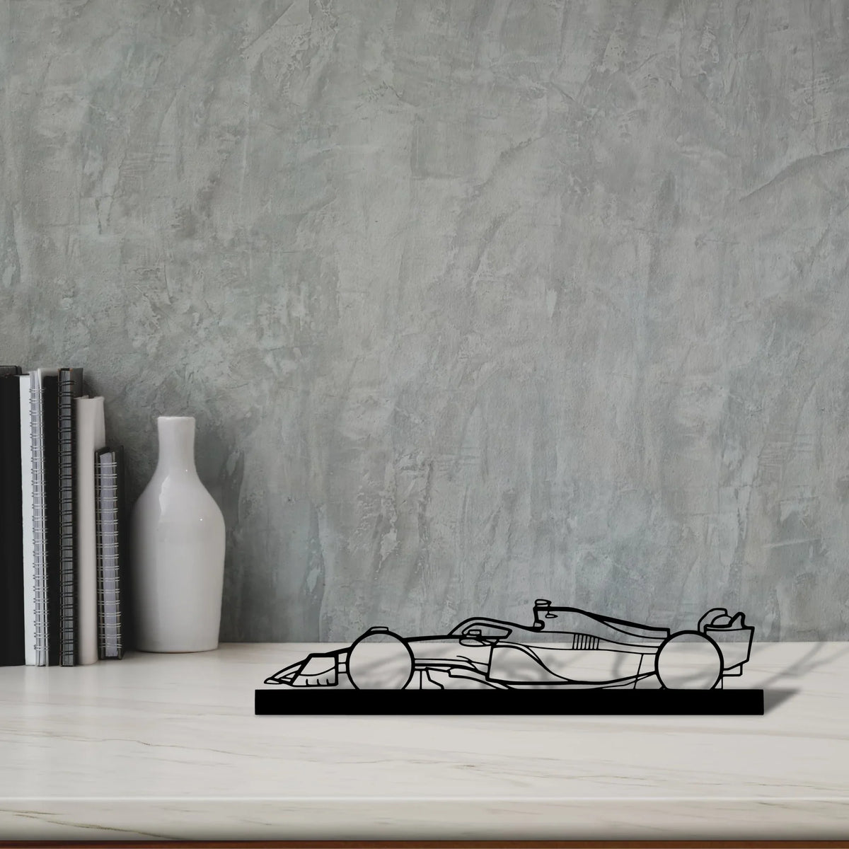 f1-2022-mercedes-2 Silhouette Metal Art Stand - Tinvibe