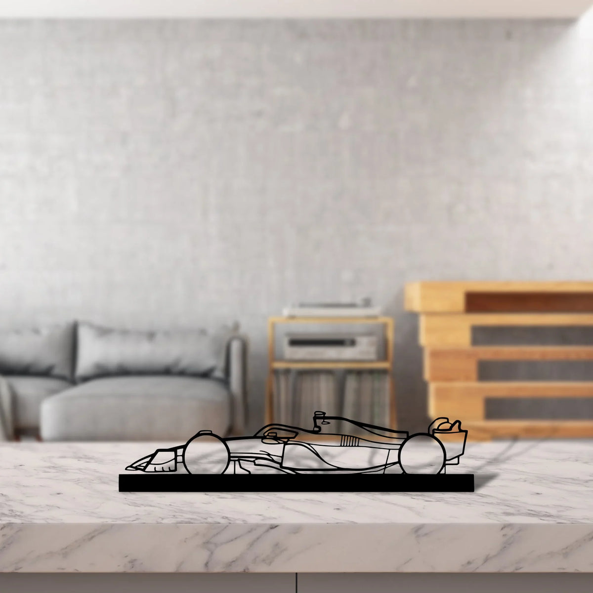 f1-2022-mercedes Silhouette Metal Art Stand - Tinvibe