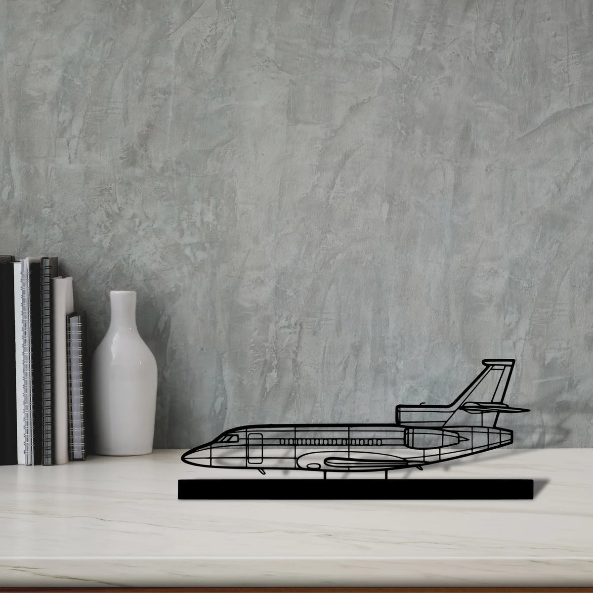 falcon-900ex-3 Silhouette Metal Art Stand - Tinvibe