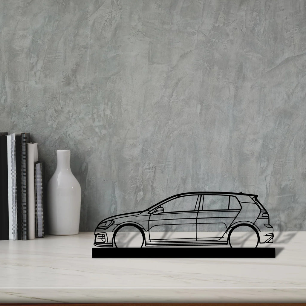 golf-7-gti Silhouette Metal Art Stand - Tinvibe