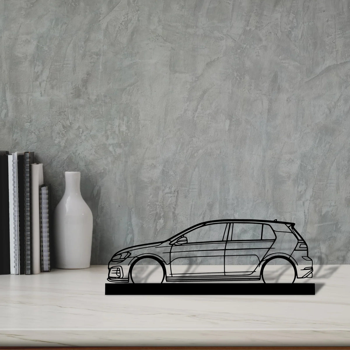 golf-7-gti Silhouette Metal Art Stand - Tinvibe