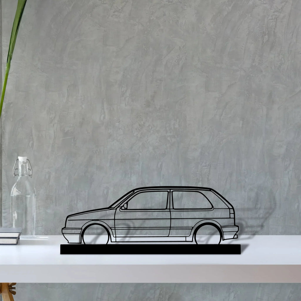 golf-mk2-gti Silhouette Metal Art Stand - Tinvibe