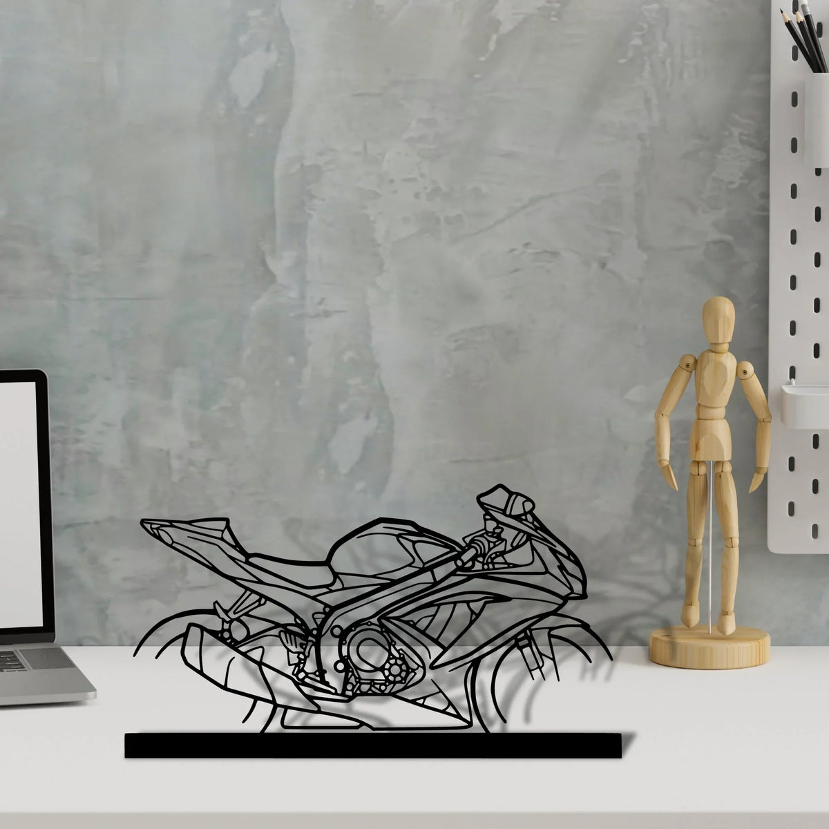 gsx-r Silhouette Metal Art Stand - Tinvibe