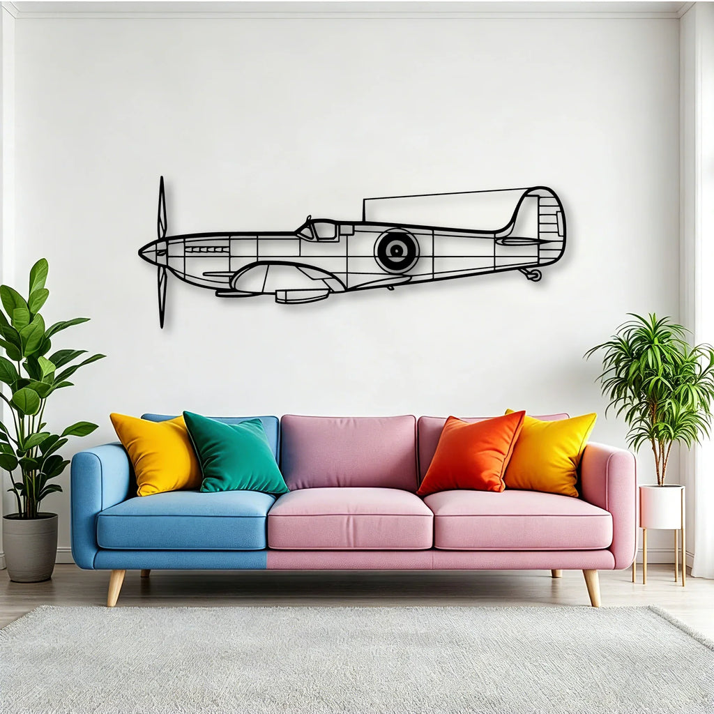 Hu 16B Albatross Classic Aircraft Silhouette Metal Wall Art - Tinvibe