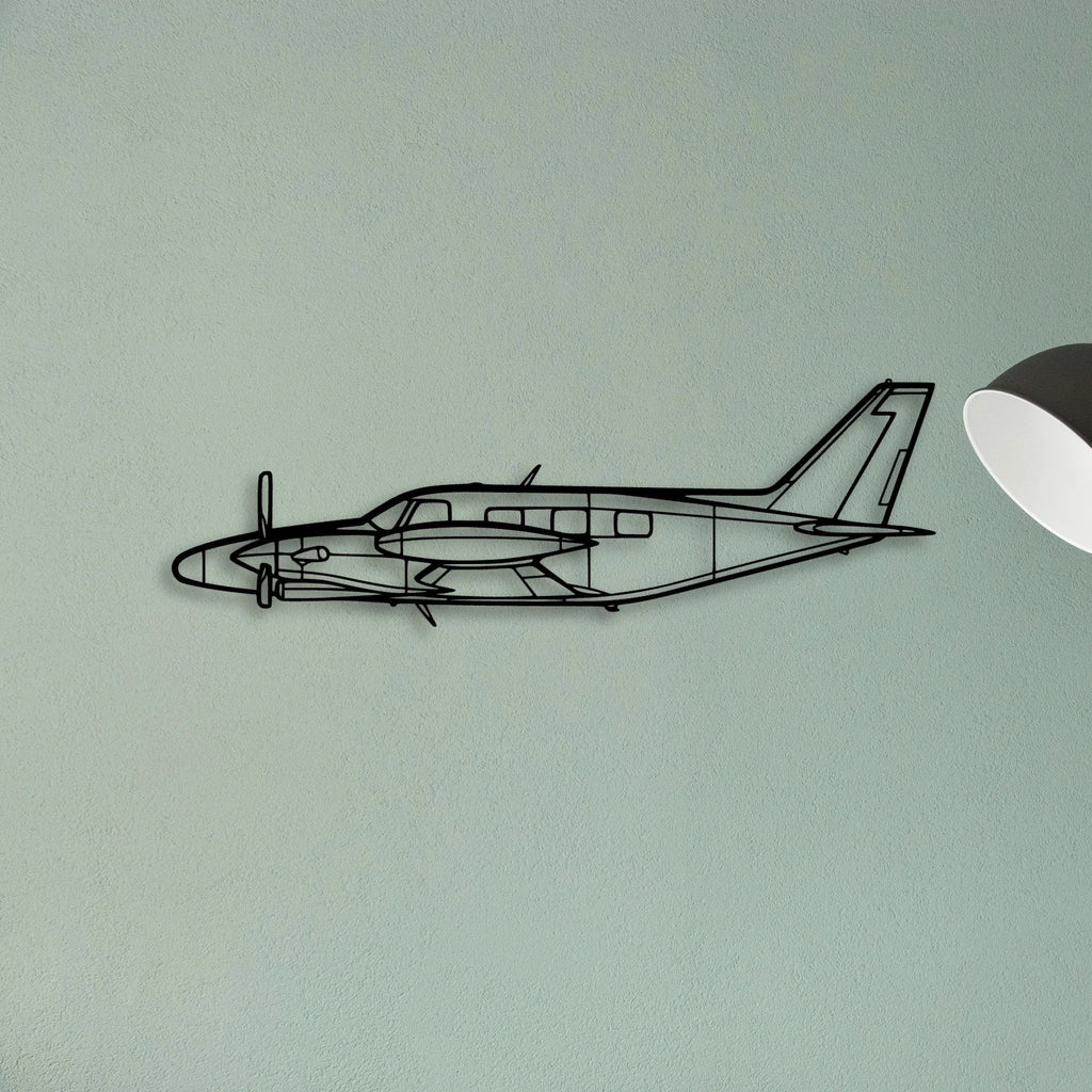 King Air C90 Gtx Classic Aircraft Silhouette Metal Wall Art - Tinvibe