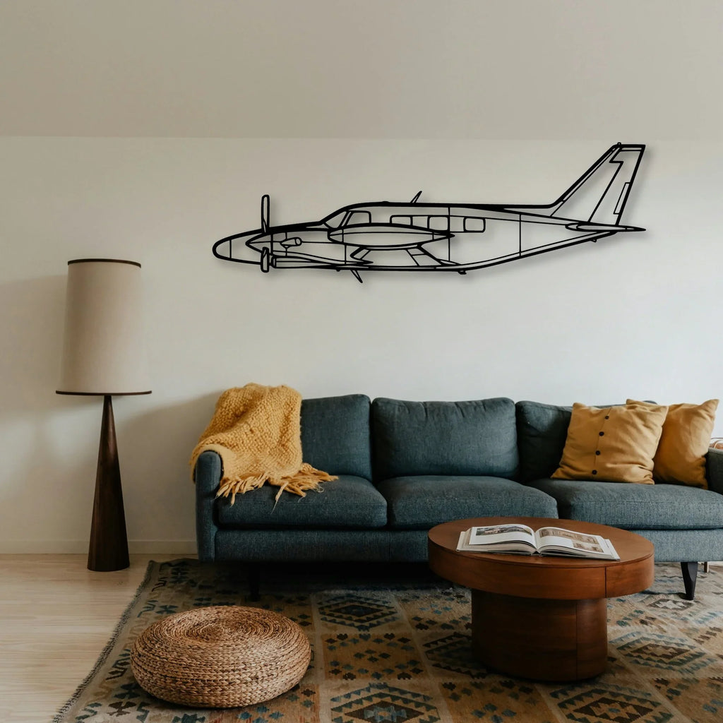 King Air C90 Gtx Classic Aircraft Silhouette Metal Wall Art - Tinvibe
