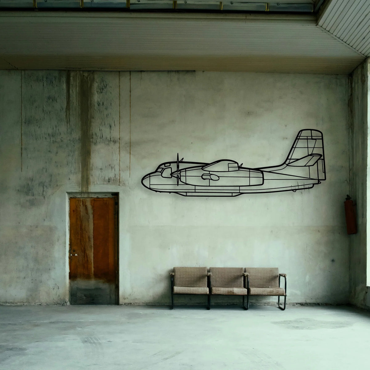 M20E Classic Aircraft Silhouette Metal Wall Art - Tinvibe