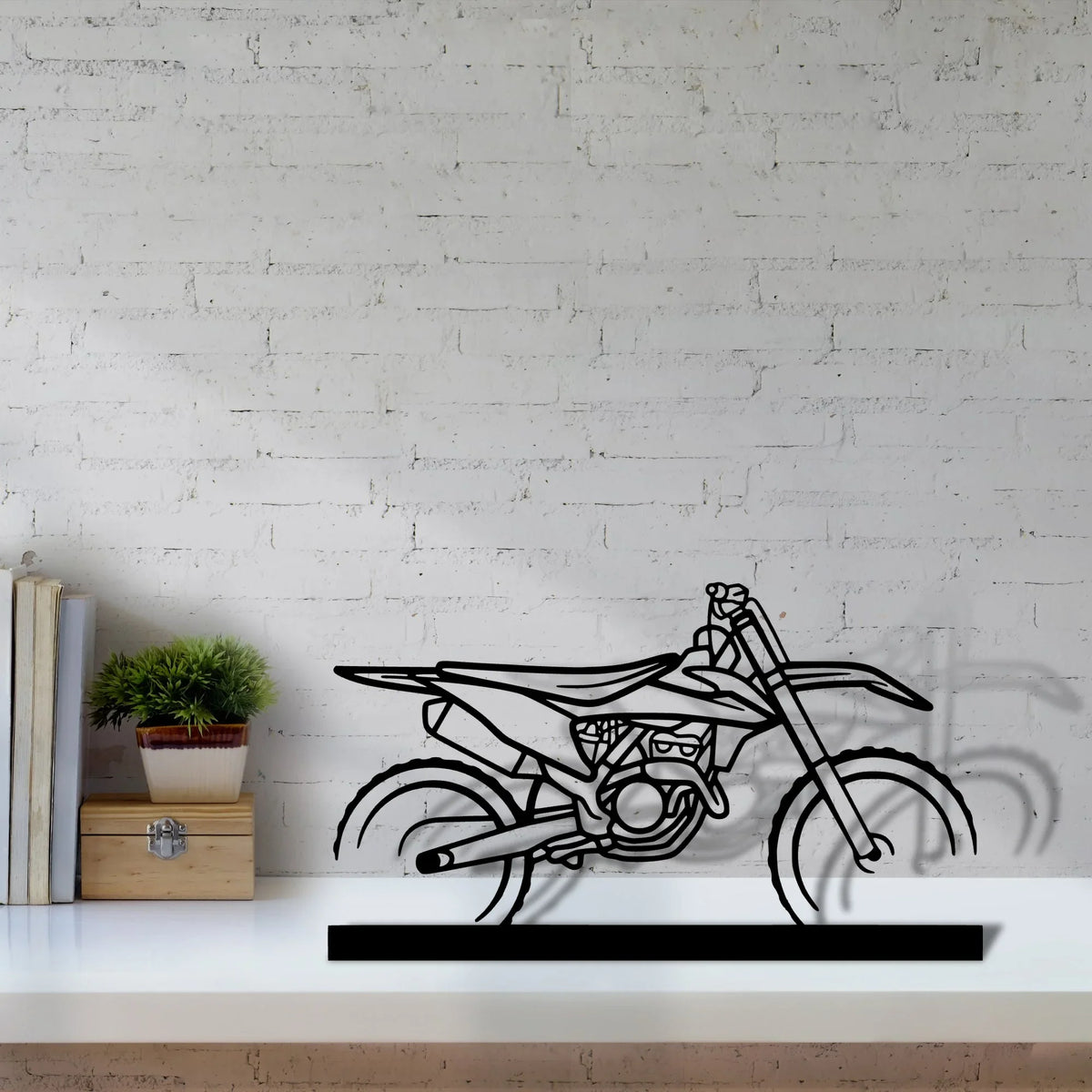 motocross Silhouette Metal Art Stand - Tinvibe