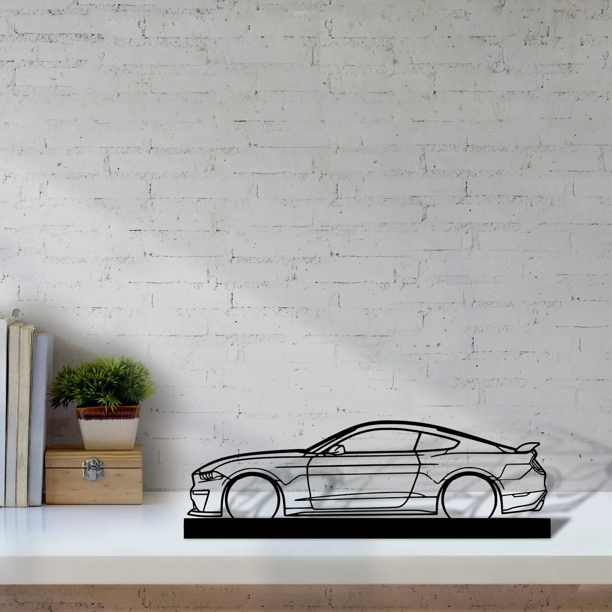 mustang-gt-s550-2 Silhouette Metal Art Stand - Tinvibe