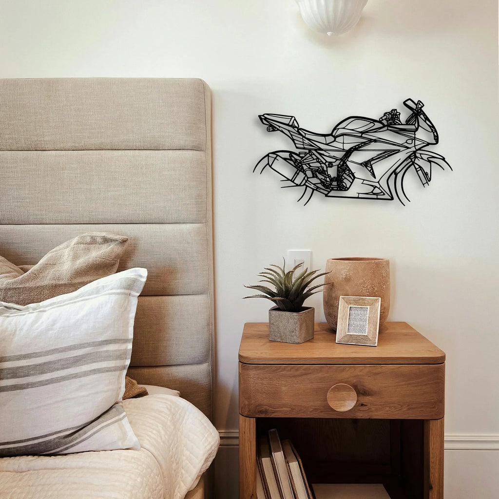 Ninja 250R 2008 Classic Motorcycle Silhouette Metal Wall Art - Tinvibe