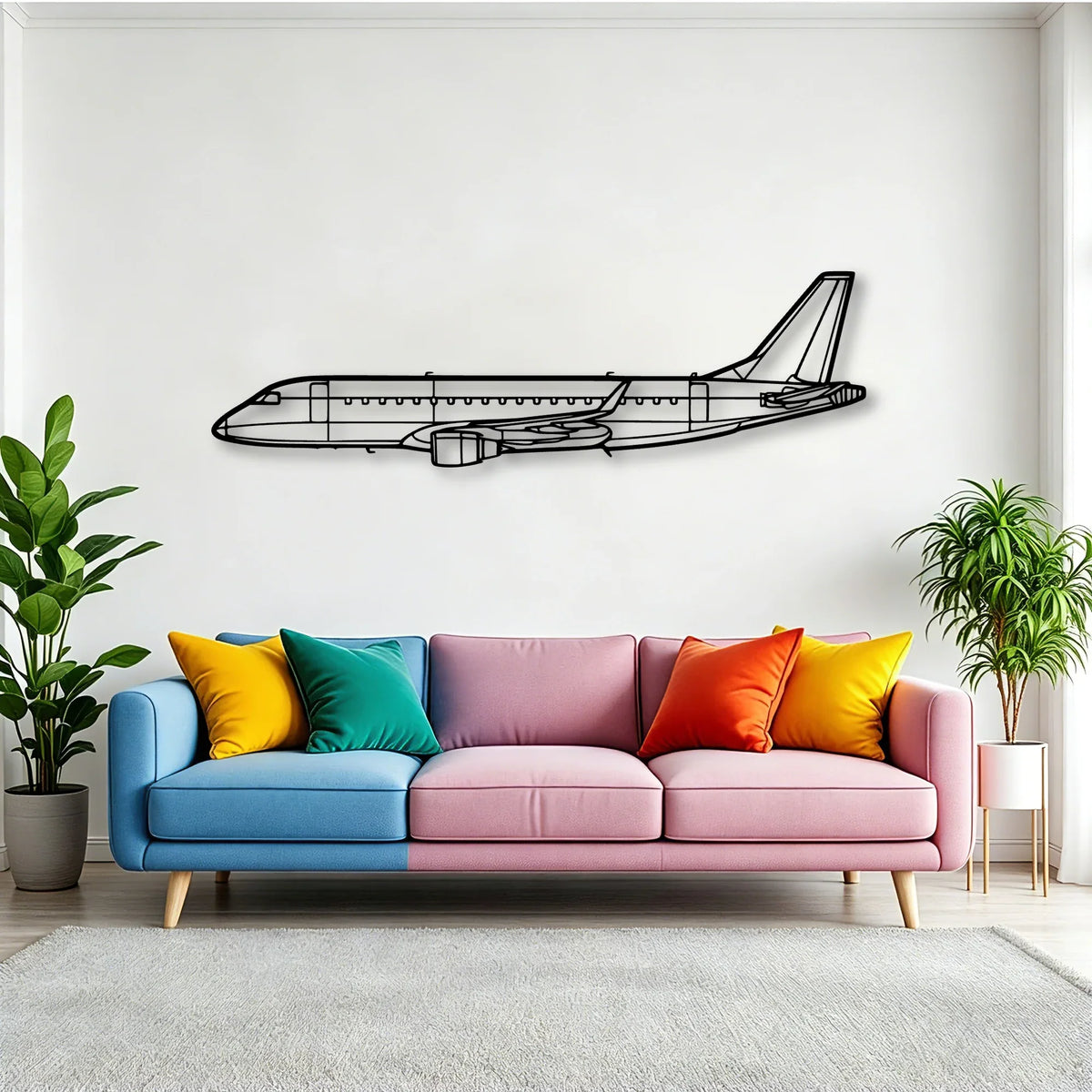 PA 12 Super Cruiser Classic Aircraft Silhouette Metal Wall Art - Tinvibe