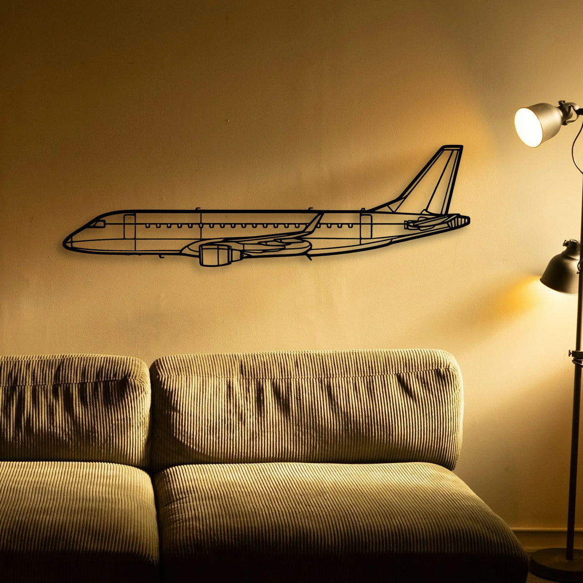 PA 12 Super Cruiser Classic Aircraft Silhouette Metal Wall Art - Tinvibe
