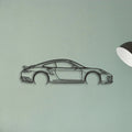 Porsche 911 Model 991 Turbo S Classic Silhouette Metal Wall Art - Tinvibe
