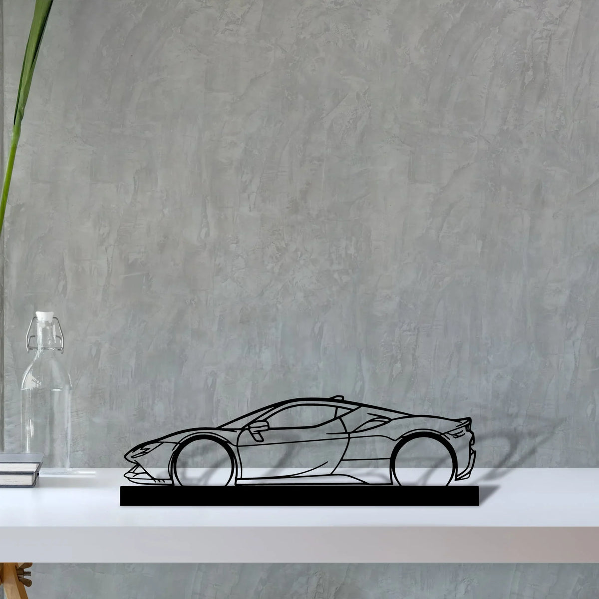 sf90-stradale Silhouette Metal Art Stand - Tinvibe